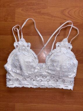 Anemone White Floral Lace Bralette